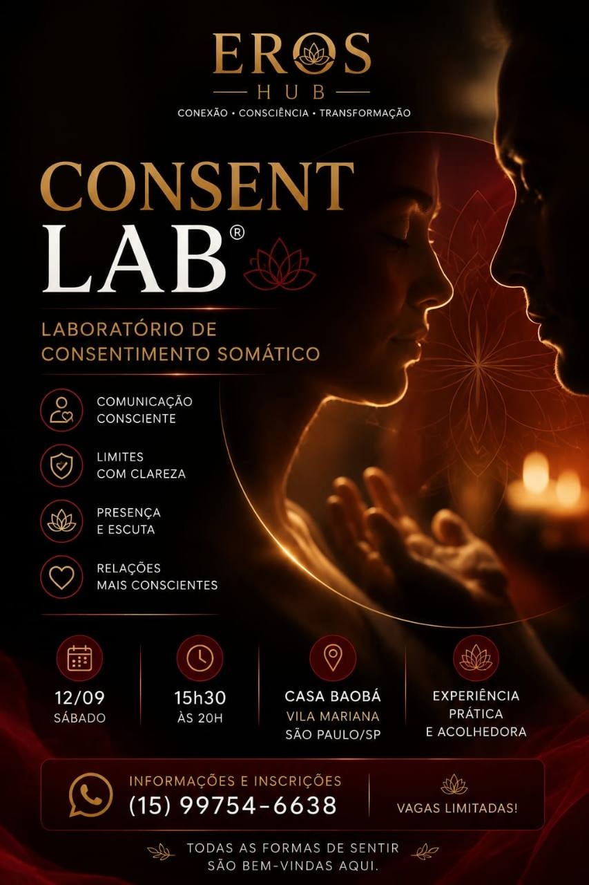 Cartaz do Consent Lab, dia 12 de setembro na Casa Baobá