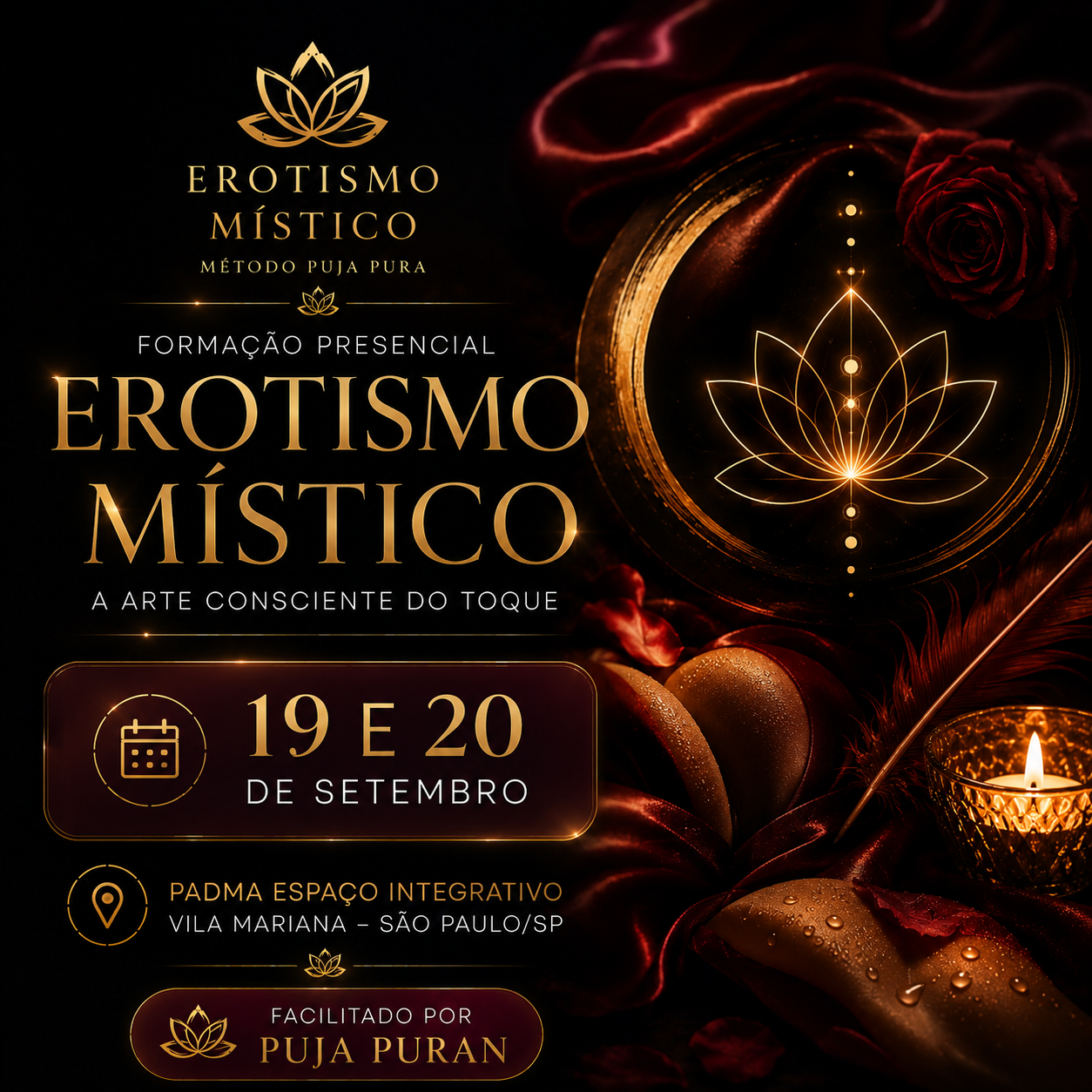 Arte da Formação em Erotismo Místico, facilitada por Puja Puran