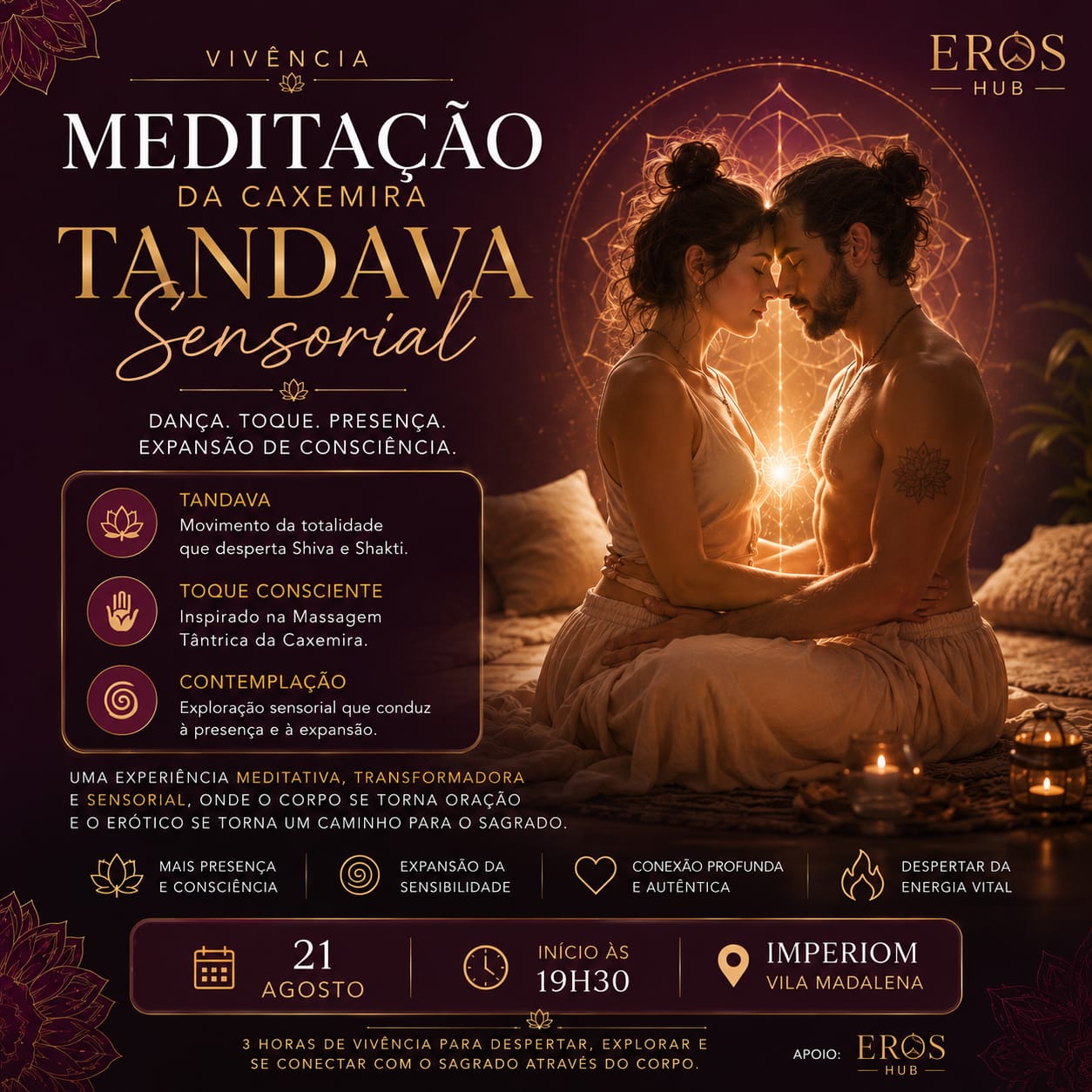 Arte da Vivência Meditação da Caxemira — Tandava Sensorial