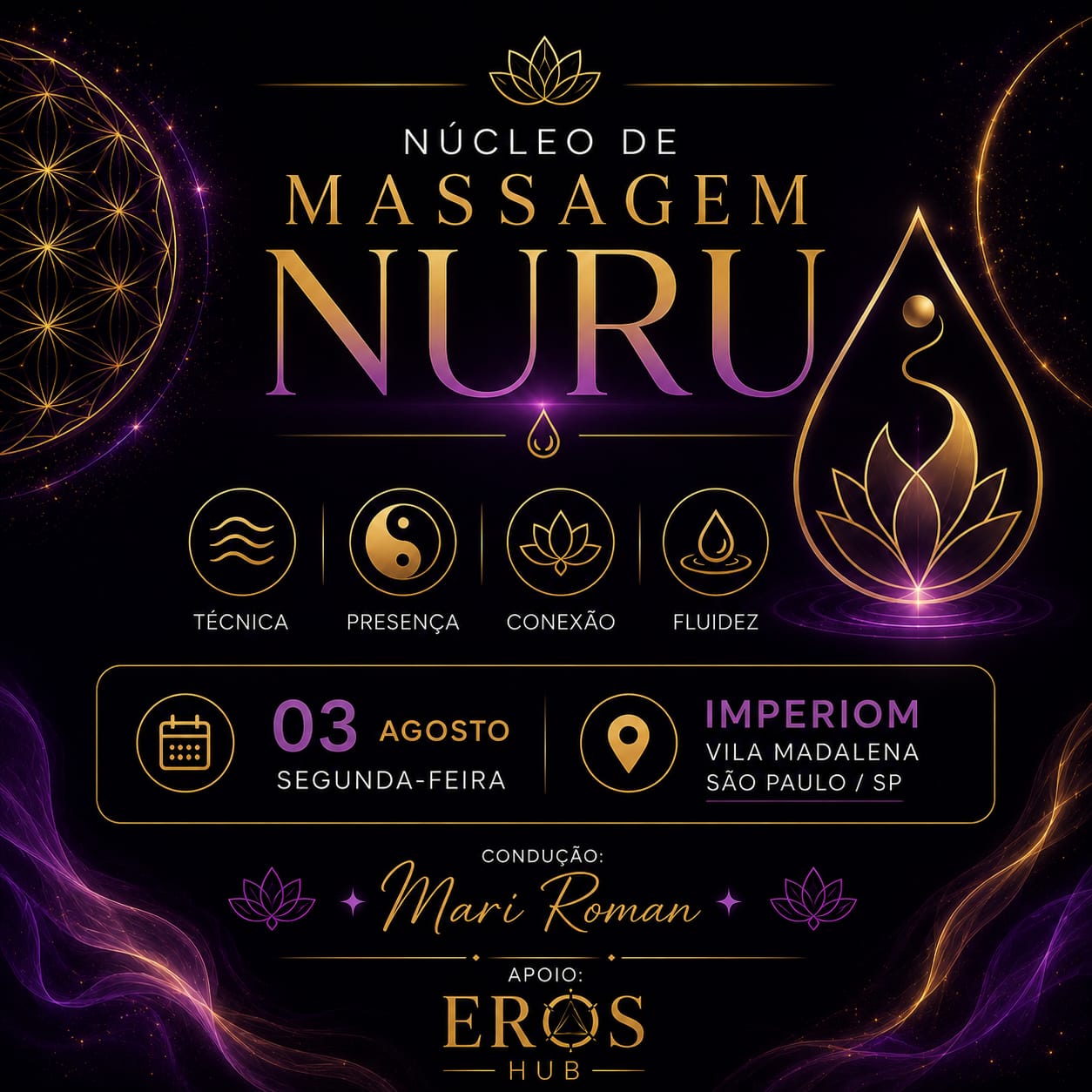 Arte do Núcleo de Massagem Nuru