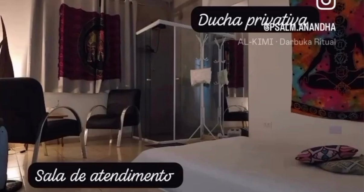 Sala de atendimento de Psalm Anandha em São Paulo
